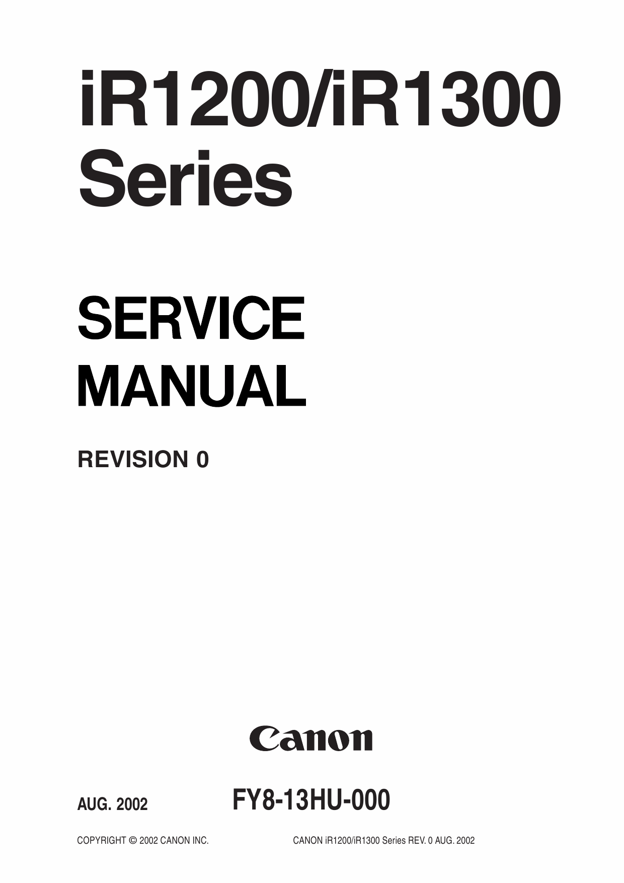 Canon imageRUNNER-iR 1200 1300 Service Manual-1